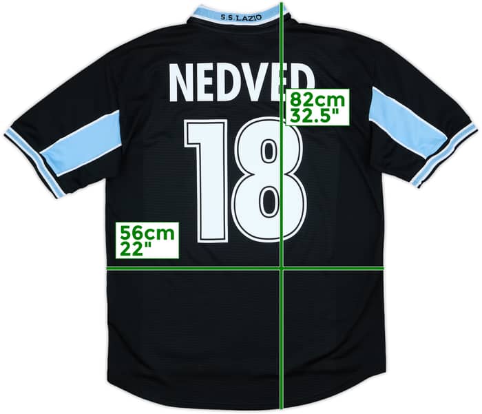 1998-99 Lazio Away Shirt Nedved #18 - 8/10 - (XL)