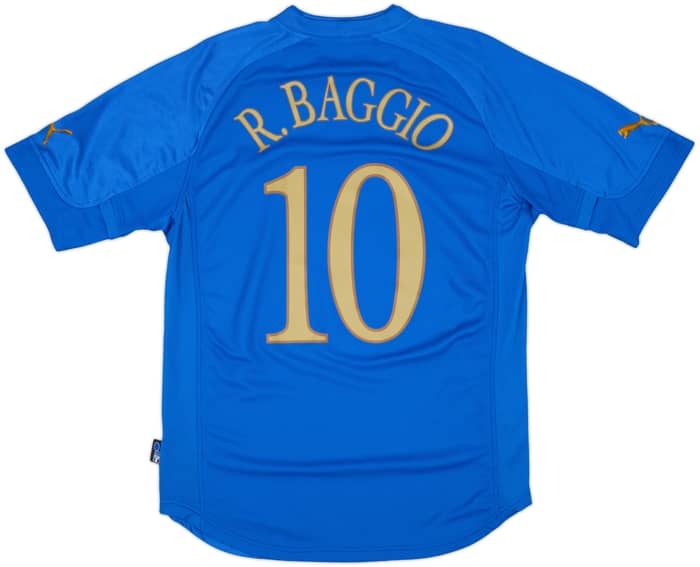 2004-06 Italy Home Shirt R.Baggio #10 - 8/10 - (M)