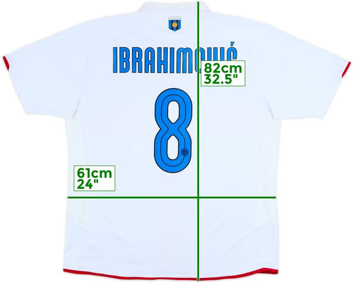 2007-08 Inter Milan Centenary Away Shirt Ibrahimovic #8 - 6/10 - (XXL)