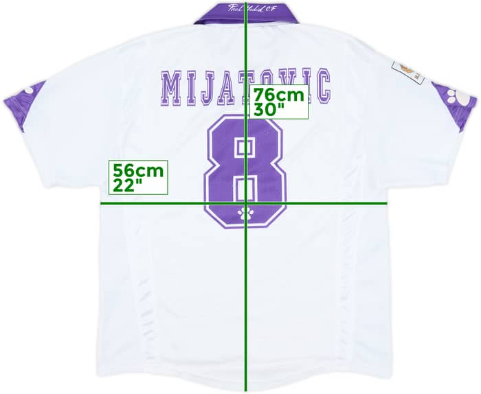 1997-98 Real Madrid Home Shirt Mijatovic #8 - 6/10 - (L)