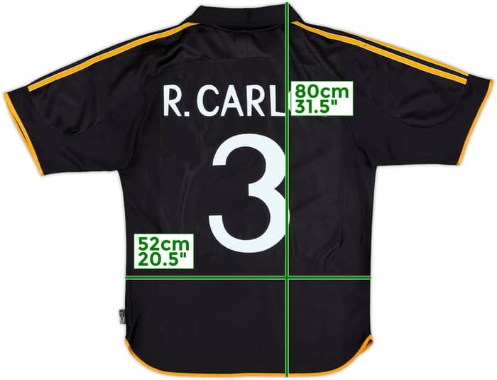 1999-01 Real Madrid Away Shirt R.Carlos #3 - 7/10 - (M)