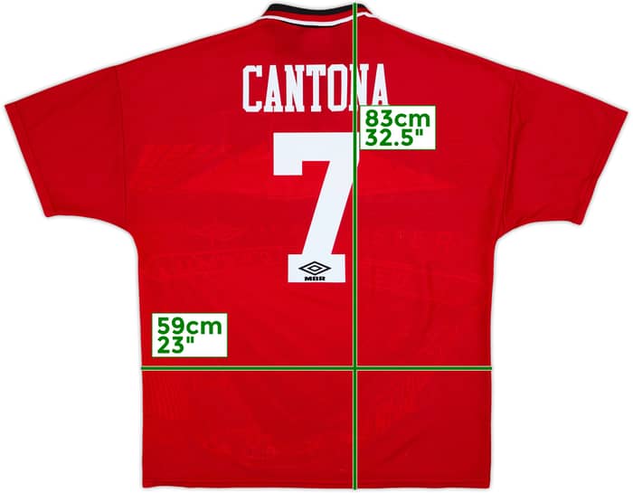 1994-96 Manchester United Home Shirt Cantona #7 - 7/10 - (XL)