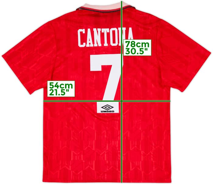 1992-94 Manchester United Home Shirt Cantona #7 - 5/10 - (L)