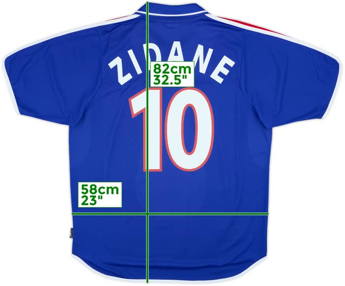 2000-02 France Home Shirt Zidane #10 - 9/10 - (L)