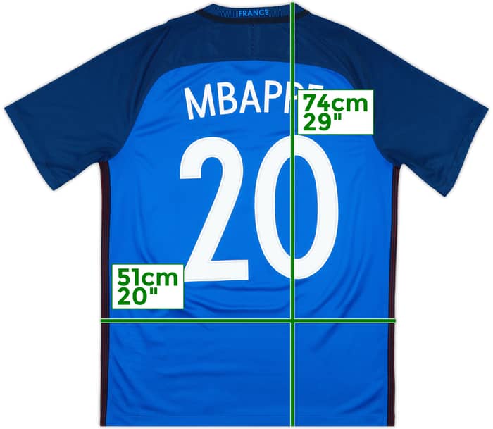 2016-17 France Sample Home Shirt Mbappe #20 - 9/10 - (M)