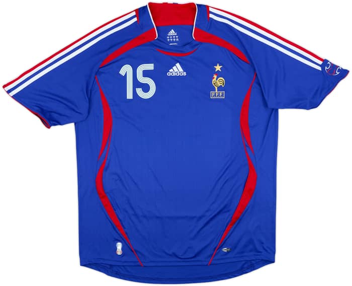 2006-07 France Home Shirt #15 - 7/10 - (XL)