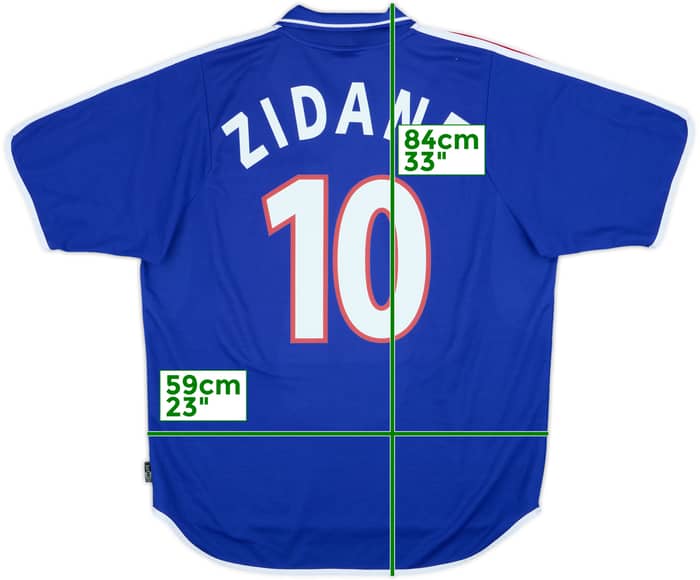 2000-02 France Home Shirt Zidane #10 - 9/10 - (XL)