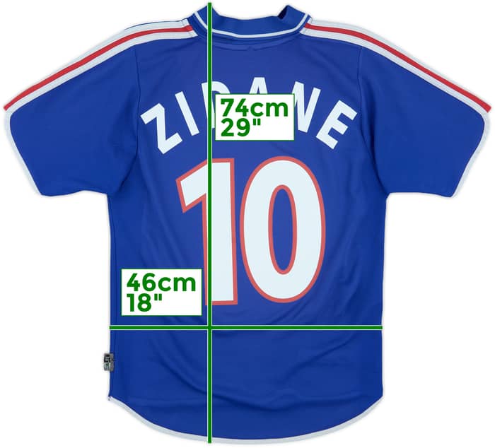 2000-02 France Home Shirt Zidane #10 - 6/10 - (XS)