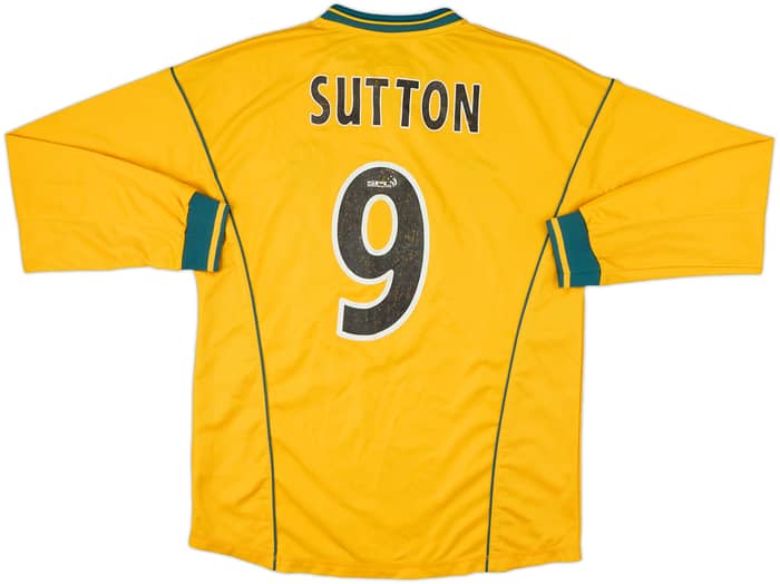 2000-02 Celtic Away L/S Shirt Sutton #9 - 6/10 - (M)