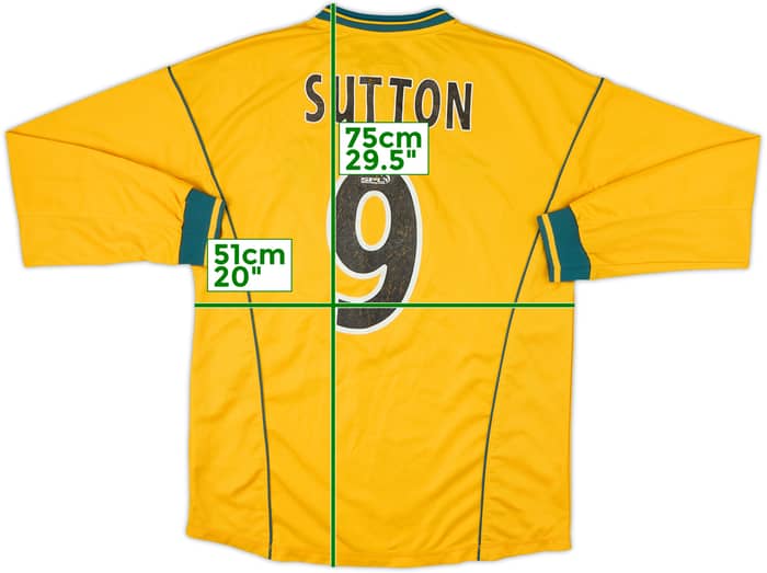 2000-02 Celtic Away L/S Shirt Sutton #9 - 6/10 - (M)