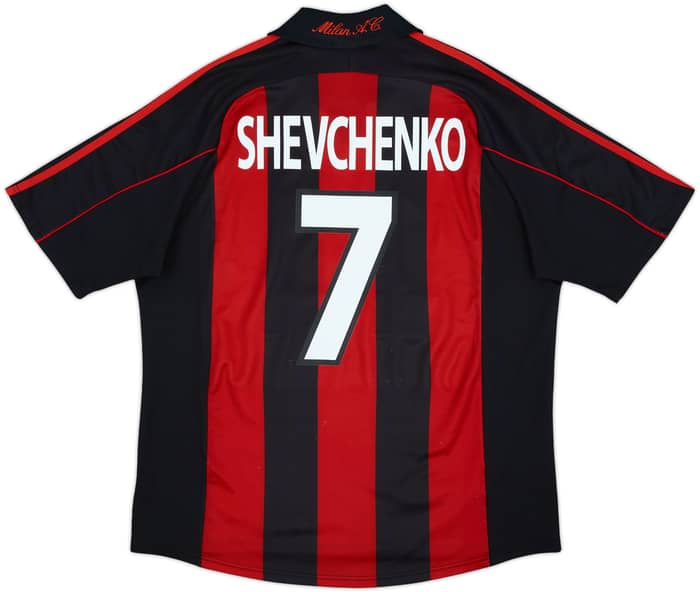 2000-02 AC Milan Home Shirt Shevchenko #7 - 6/10 - (XL)