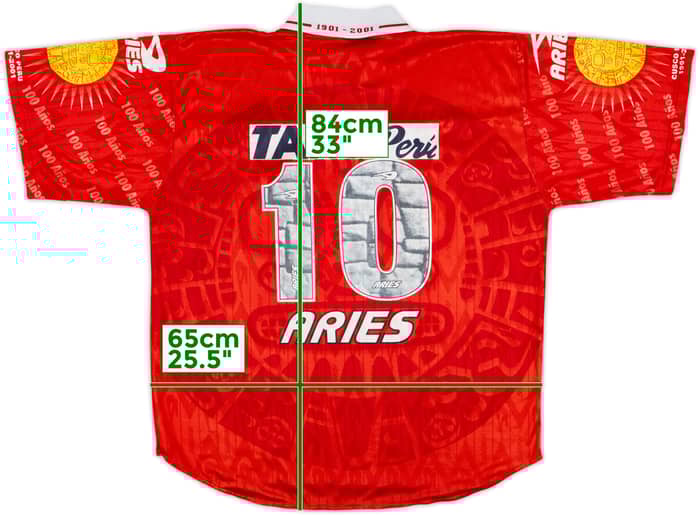 2001 Club Cienciano Centenary Home Shirt #10 - 10/10 - (XL)