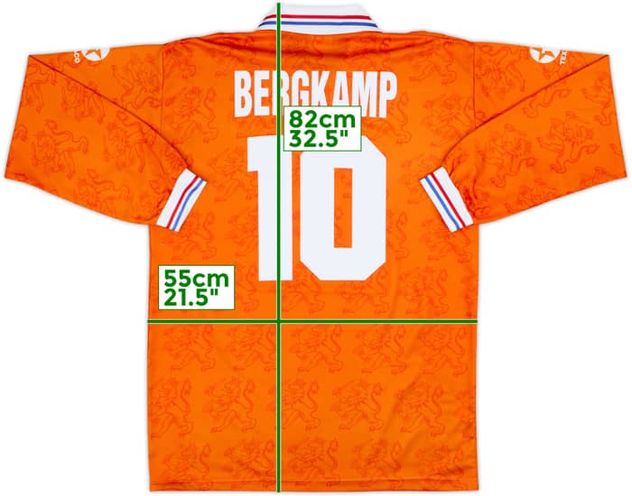 1994 Netherlands Home L/S Shirt Bergkamp #10 - 10/10 - (L)