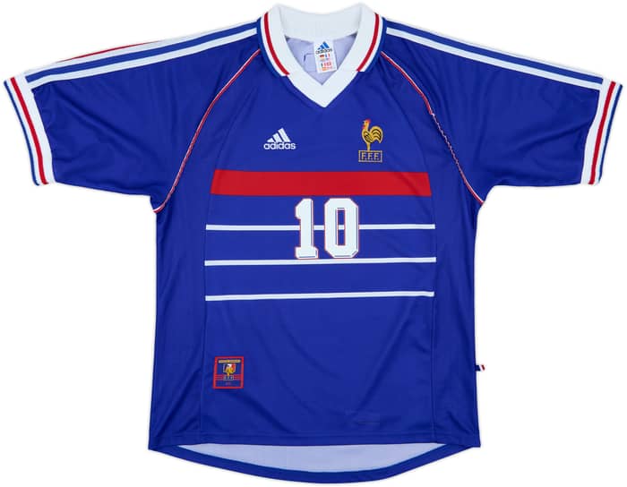 1998-00 France Home Shirt Zidane #10 - 6/10 - (M)