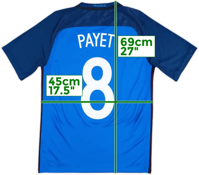 Camiseta de local de Francia 2016-17 Payet #8 - 9/10 - (S)