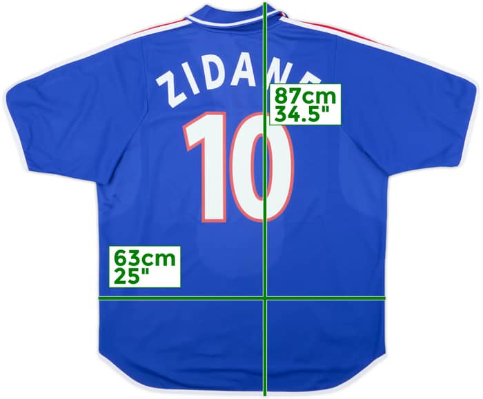 2000-02 France Home Shirt Zidane #10 - 10/10 - (XXL)