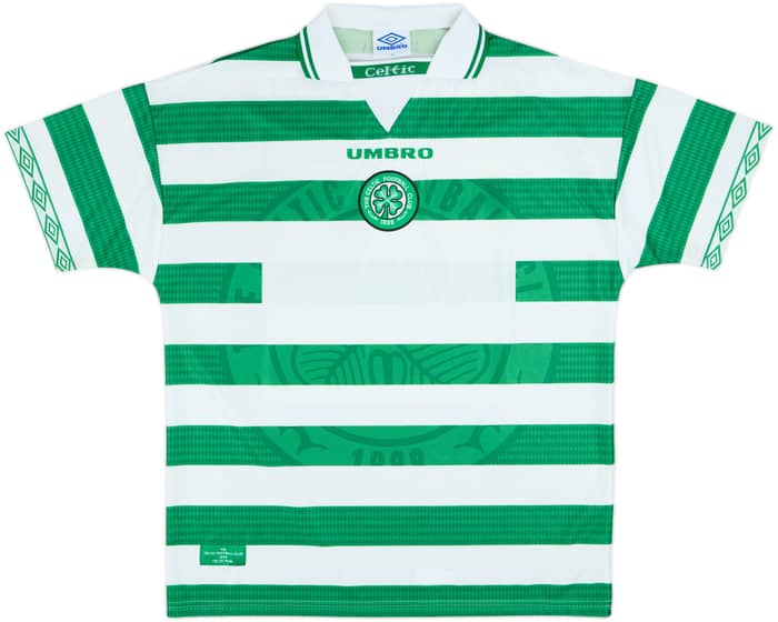 1997-99 Celtic Home Shirt Larsson #7 - 9/10 - (XL)