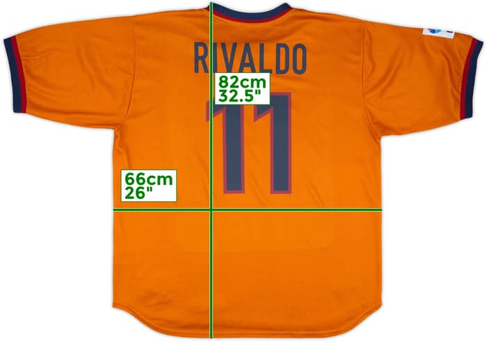 1998-00 Barcelona Third Shirt Rivaldo #11 - 8/10 - (XXL)