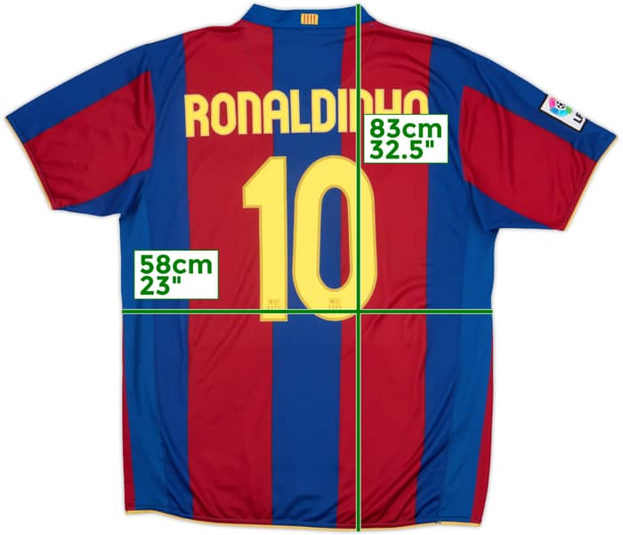2007-08 Barcelona Home Shirt Ronaldinho #10 - 8/10 - (XL)