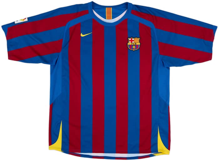 2005-06 Barcelona Home Shirt Larsson #7 - 8/10 - (XL)