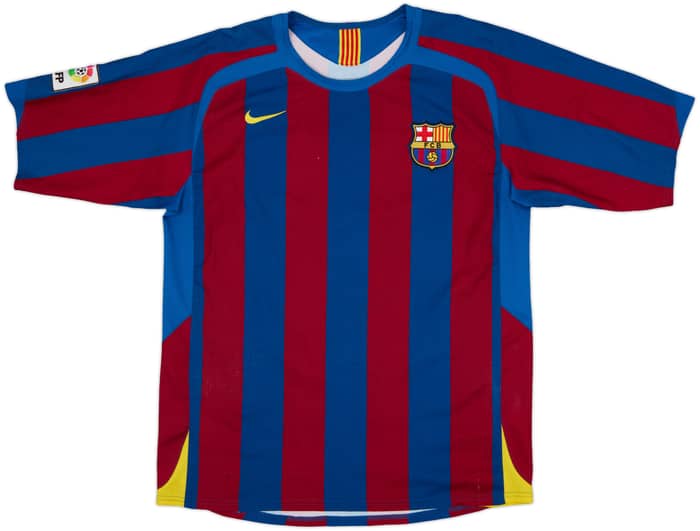 2005-06 Barcelona Home Shirt Ronaldinho #10 - 8/10 - (L)
