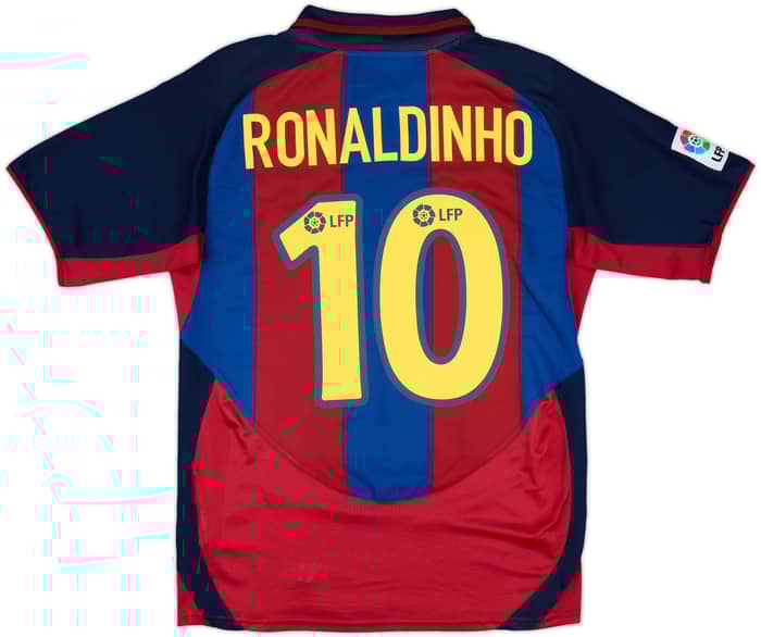 2003-04 Barcelona Home Shirt Ronaldinho #10 - 6/10 - (S)