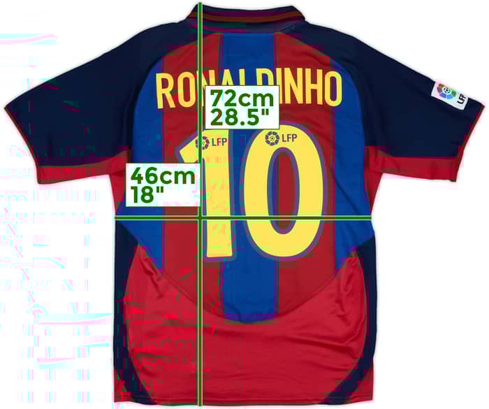2003-04 Barcelona Home Shirt Ronaldinho #10 - 6/10 - (S)