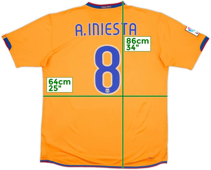 2007-08 Barcelona Third Shirt A.Iniesta #8 - 10/10 - (XXL)