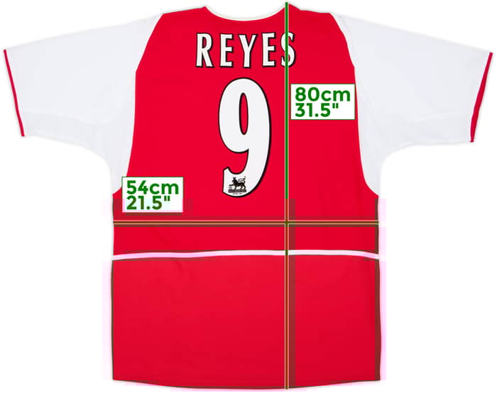 2002-04 Arsenal Home Shirt Reyes #9 - 8/10 - (L)