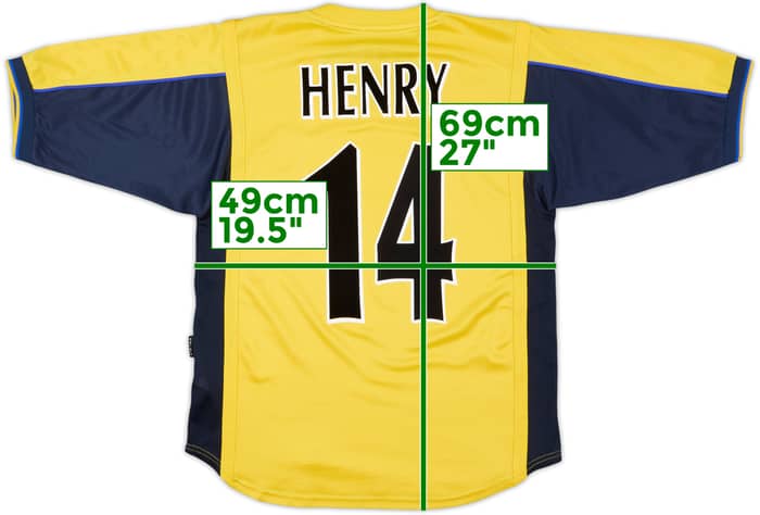 1999-01 Arsenal Away Shirt Henry #14 - 8/10 - (S)