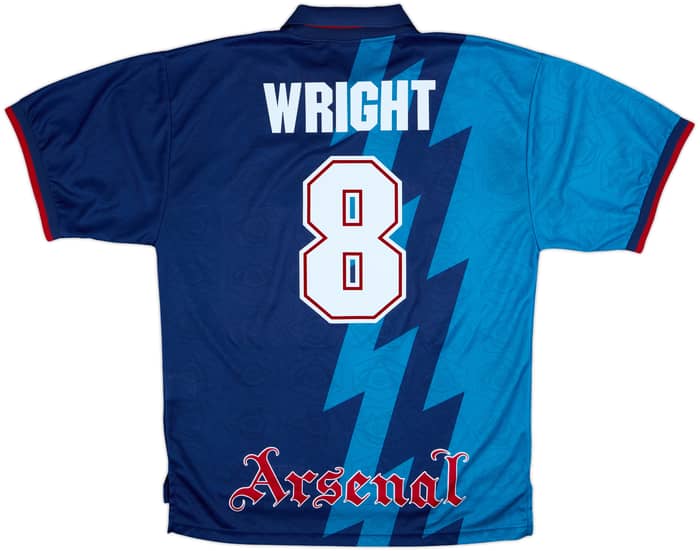 1995-96 Arsenal Away Shirt Wright #8 - 9/10 - (XL)