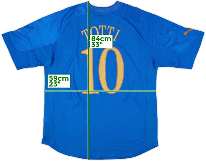 2004-06 Italy Home Shirt Totti #10 - 8/10 - (XXL)