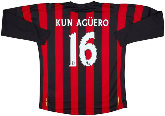 2011-12 Manchester City Away L/S Shirt Kun Aguero #16 (L)