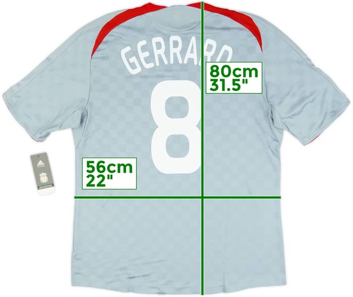2008-09 Liverpool Player Issue Away Shirt Gerrard #8 (XL)