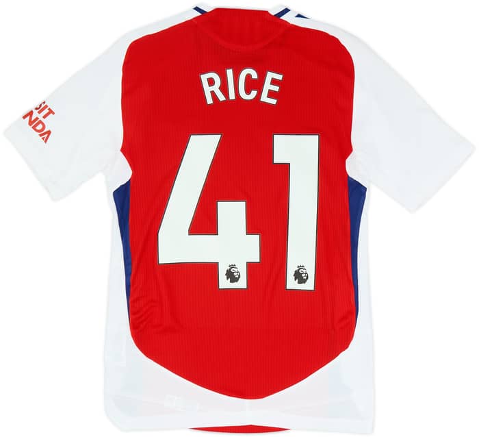 2024-25 Arsenal Authentic Home Shirt Rice #41 (XS)