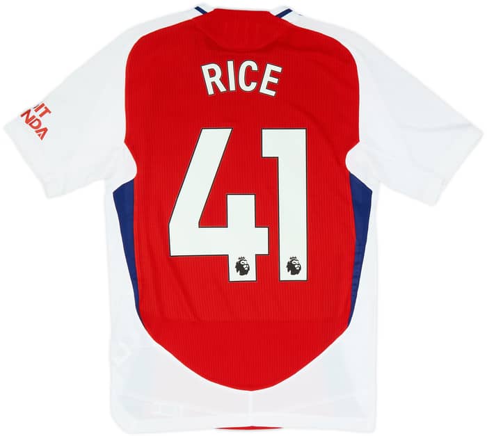 2024-25 Arsenal Authentic Home Shirt Rice #41 (S)