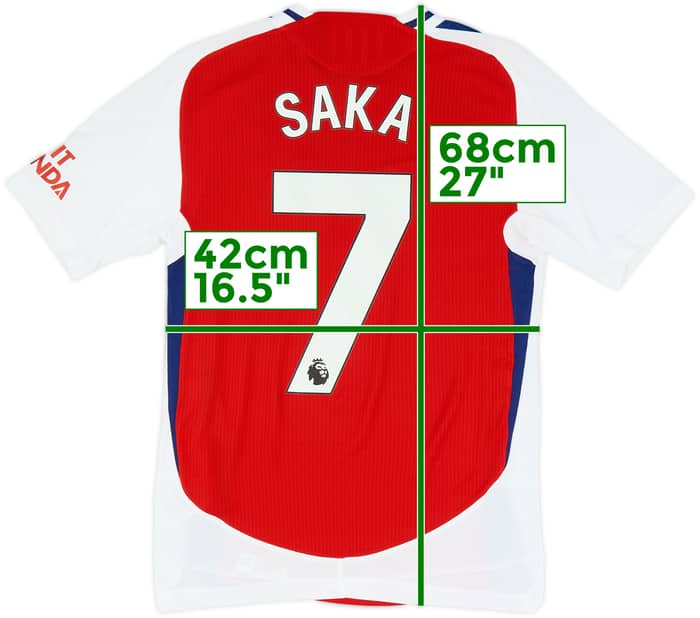 2024-25 Arsenal Authentic Home Shirt Saka #7 (XS)