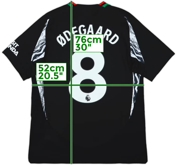 2024-25 Arsenal Authentic Away Shirt Odegaard #8 (L)