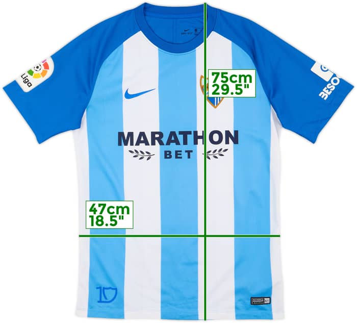 2017-18 Malaga Home Shirt - 6/10 - (M)