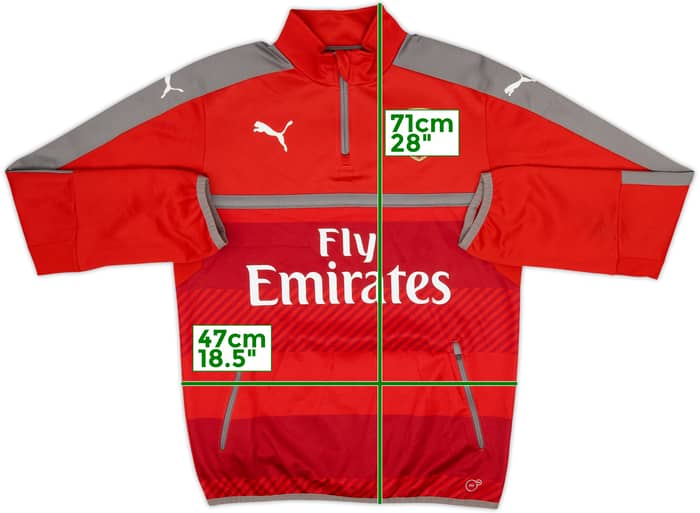 2016-17 Arsenal Puma 1/4 Zip Drill Top - 8/10 - (XL.Boys)