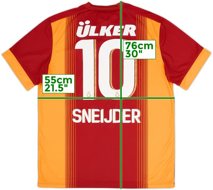 2014-15 Galatasaray Home Shirt Sneijder #10 - 8/10 - (L)