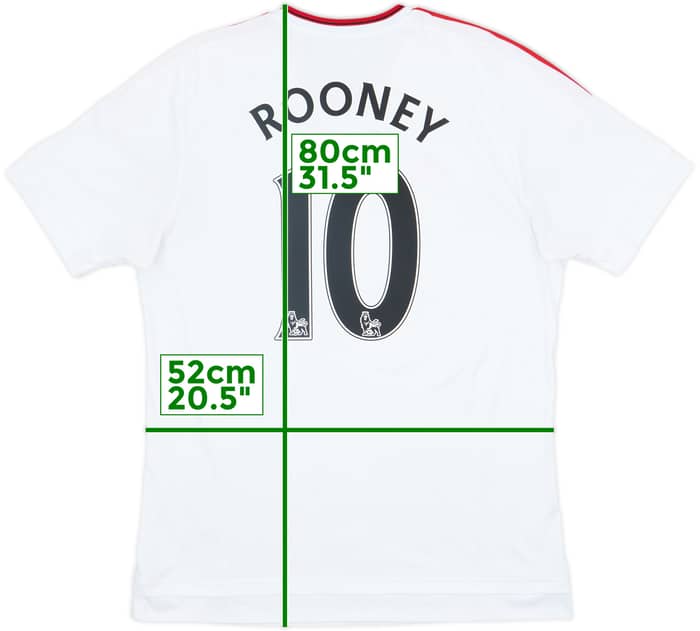 2015-16 Manchester United Away Shirt Rooney #10 - 6/10 - (L)