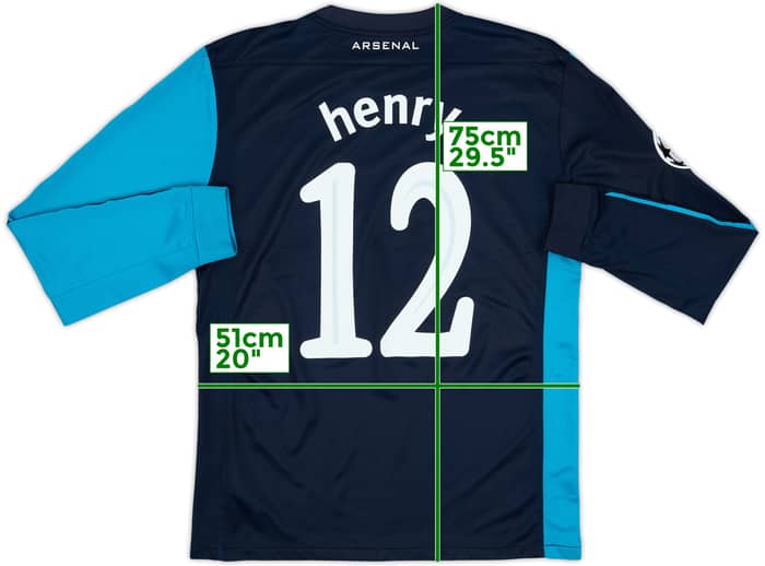 2011-12 Arsenal Away L/S Shirt Henry #12 - 6/10 - (M)