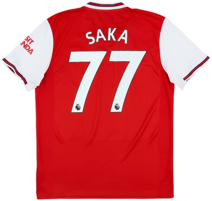 2019-20 Arsenal Home Shirt Saka #77 - 7/10 - (M)