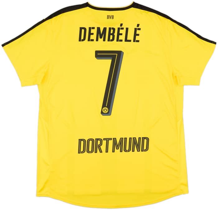 2016-17 Borussia Dortmund Home Shirt Dembele #7 - 9/10 - (XL)