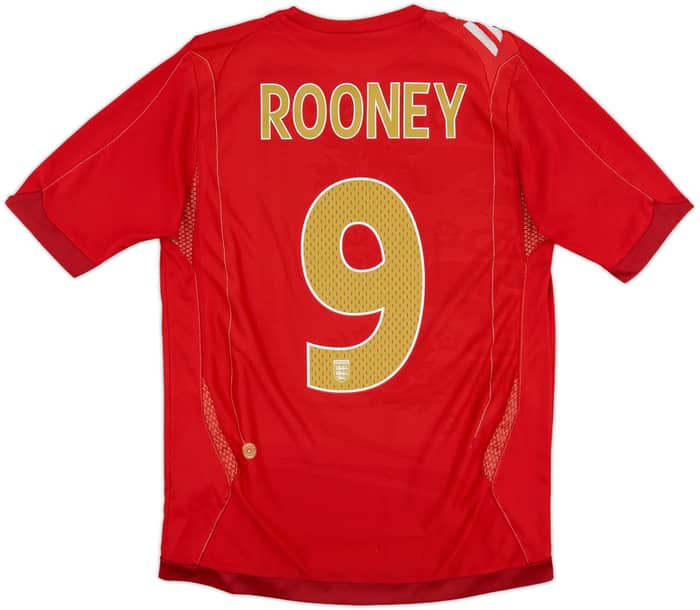 2006-08 England Away Shirt Rooney #9 - 7/10 - (S)