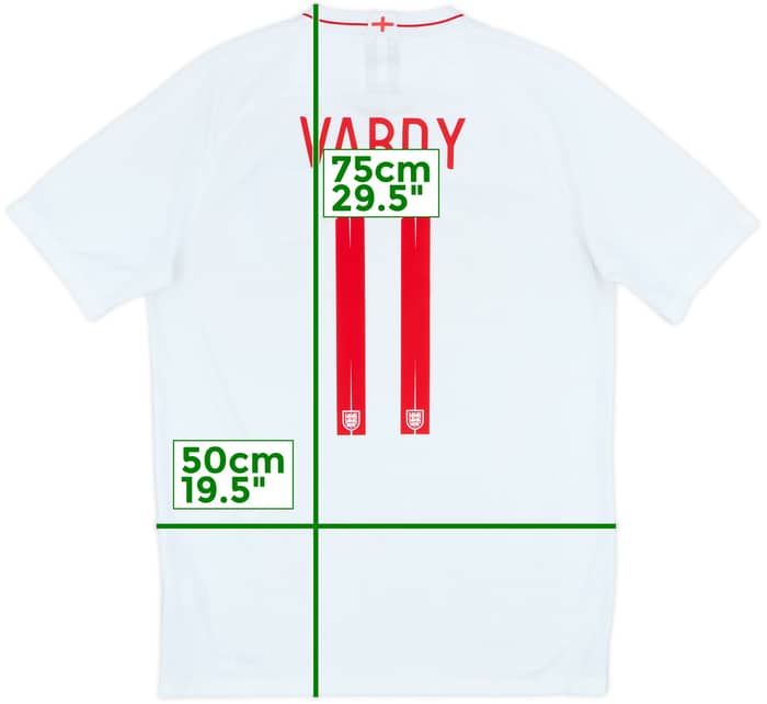 2018-19 England Home Shirt Vardy #11 - 7/10 - (M)