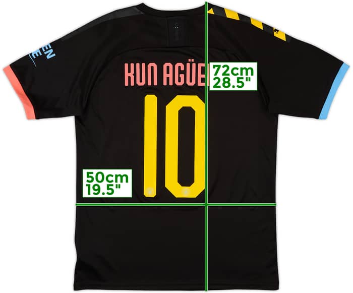 2019-20 Manchester City Away Shirt Kun Aguero #10 - 10/10 - (M)