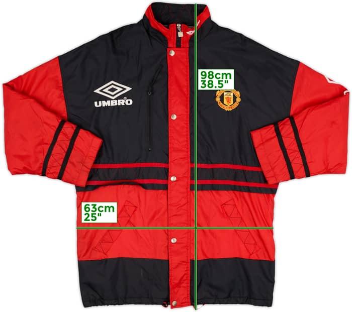 1994-95 Manchester United Umbro Padded Bench Coat - 7/10 - (L)