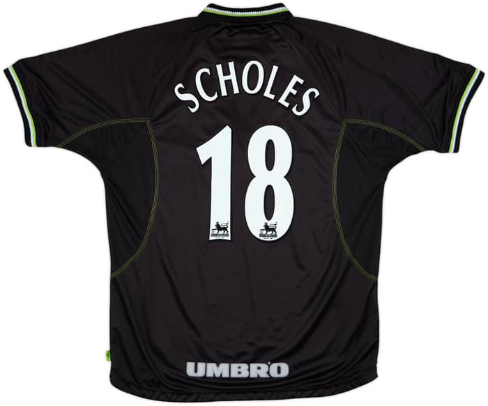 1998-99 Manchester United Third Shirt Scholes #18 - 5/10 - (XL)